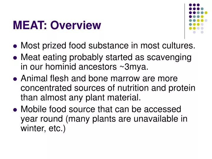 meat overview