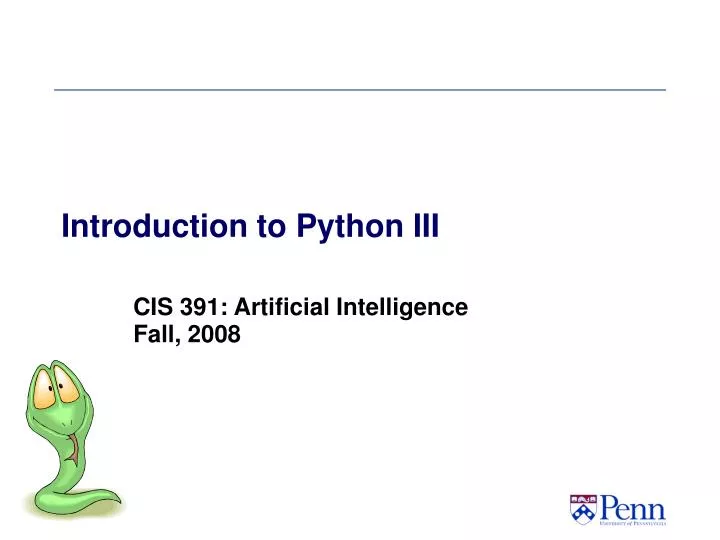 introduction to python iii
