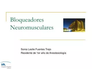 bloqueadores neuromusculares
