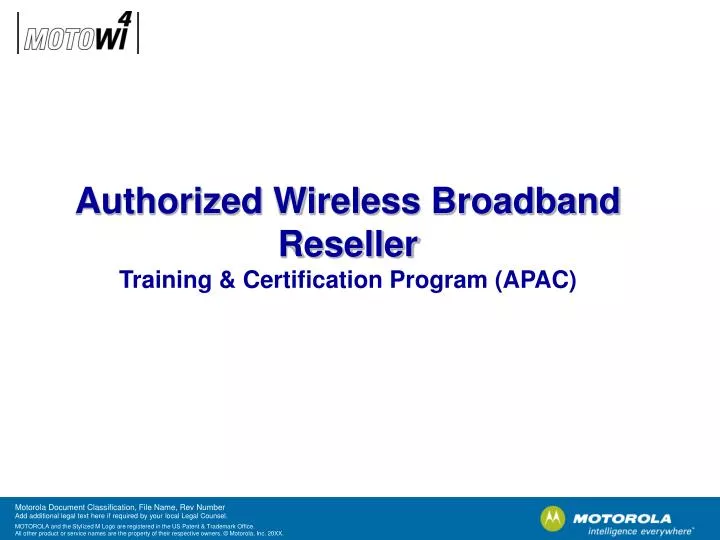 authorized wireless broadband reseller training certification program apac