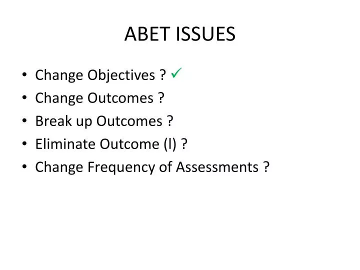 abet issues