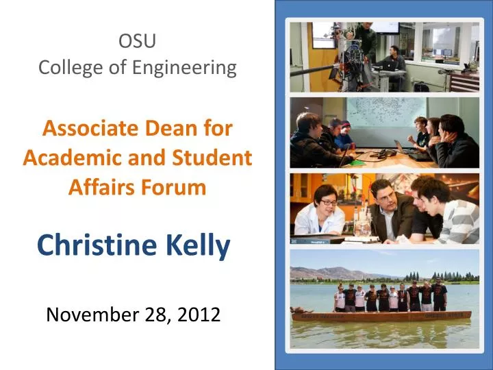 osu college of engineering associate dean for academic and student affairs forum