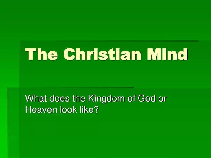 the christian mind