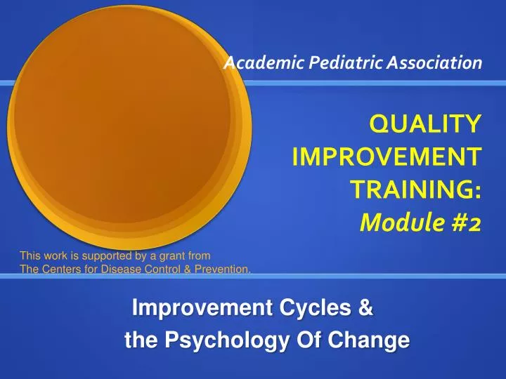 academic pediatric association quality improvement training module 2