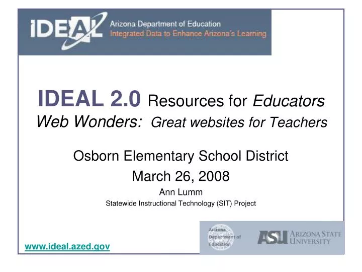 ideal 2 0 resources for educators web wonders great websites for teachers