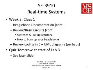 SE-3910 Real-time Systems