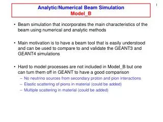 Analytic/Numerical Beam Simulation Model_B
