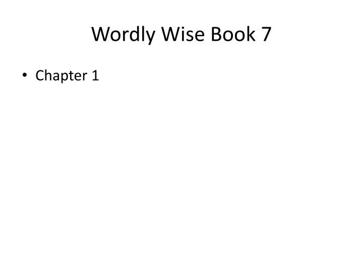 wordly wise book 7
