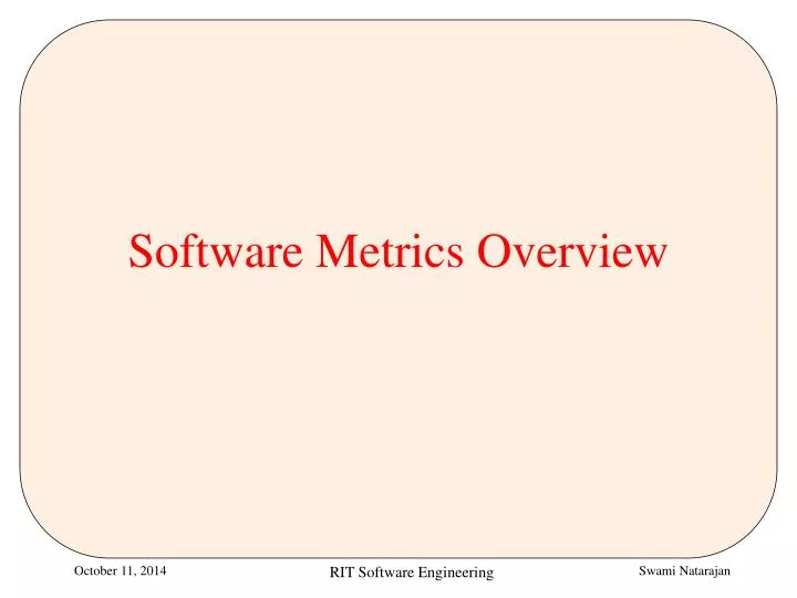 software metrics overview
