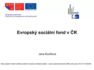 evropsk soci ln fond v r