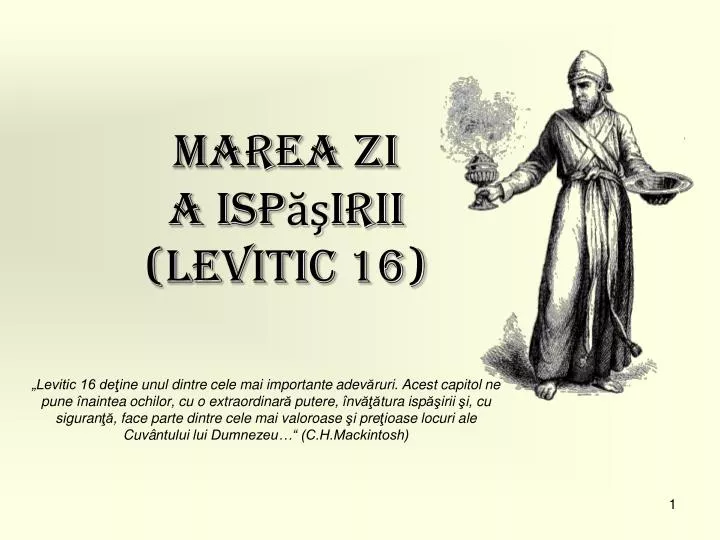 marea zi a isp irii levitic 16