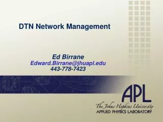 DTN Network Management