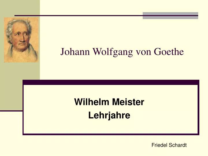 johann wolfgang von goethe