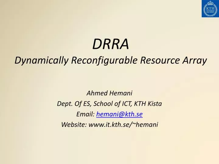 drra dynamically reconfigurable resource array