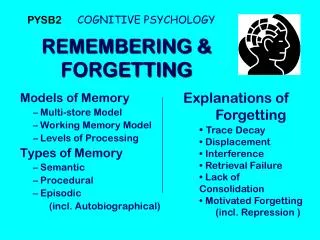 REMEMBERING &amp; FORGETTING