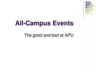 All-Campus Events