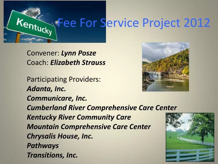 fee for service project 2012