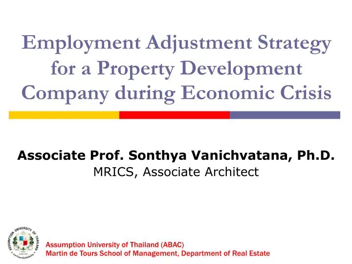 employment adjustment strategy for a property development company during economic crisis