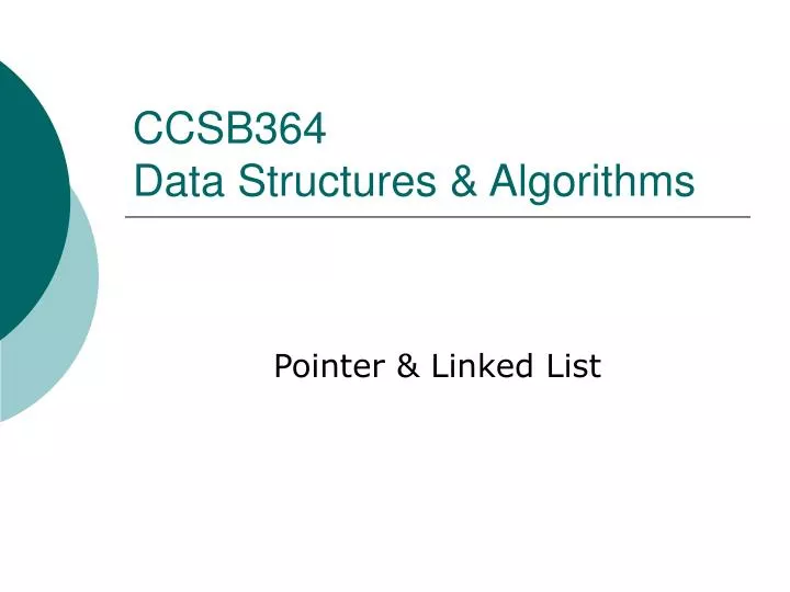 ccsb364 data structures algorithms