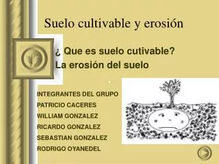 suelo cultivable y erosi n
