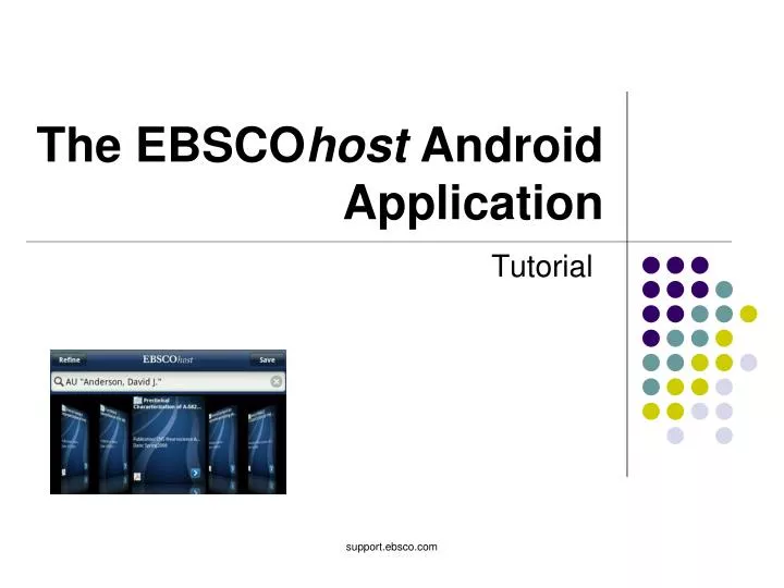 the ebsco host android application