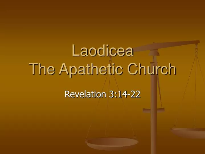 laodicea the apathetic church