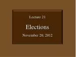 Lecture 21 Elections November 20, 2012 - slide 1