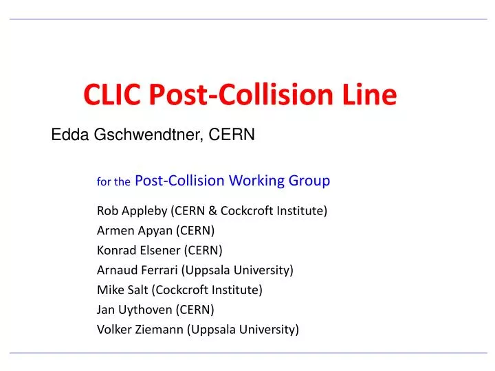 clic post collision line
