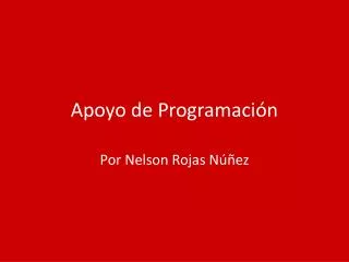 apoyo de programaci n