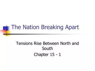 The Nation Breaking Apart