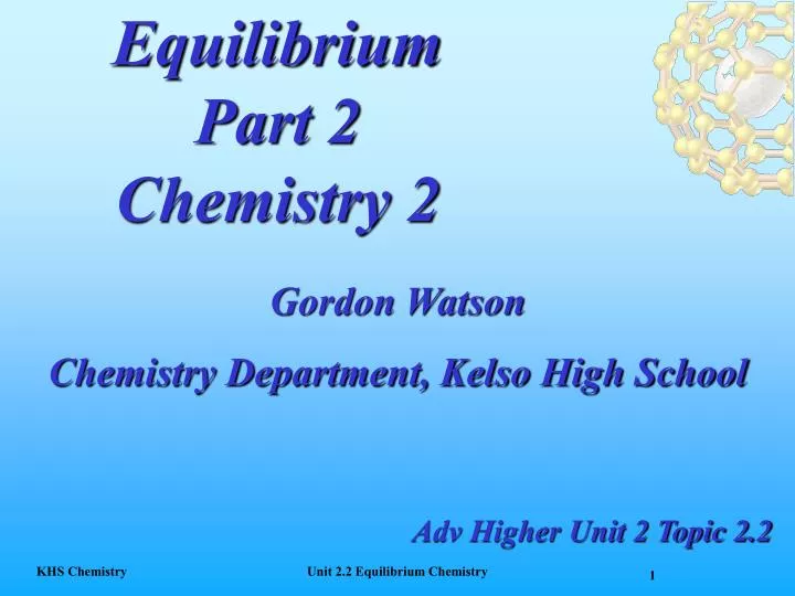 equilibrium part 2 chemistry 2