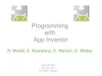 Exploring the Vision and Practicalities of App Inventor at OSCON 2011 - slide 1