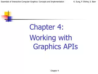 Chapter 4: Working with Graphics APIs