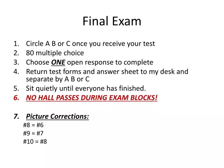 final exam