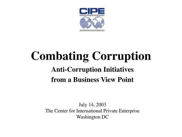 combating corruption