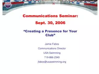 Communications Seminar: Sept. 30, 2006