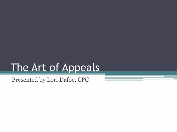 the art of appeals