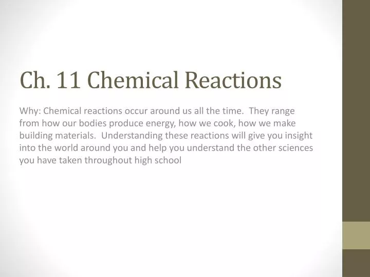 ch 11 chemical reactions