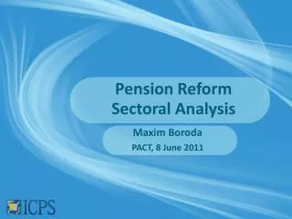 Pension Reform Sectoral Analysis