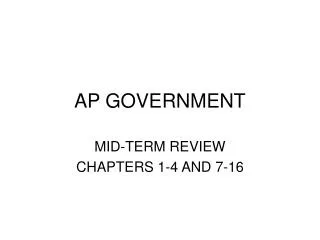 AP GOVERNMENT