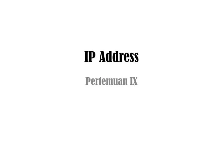 ip address