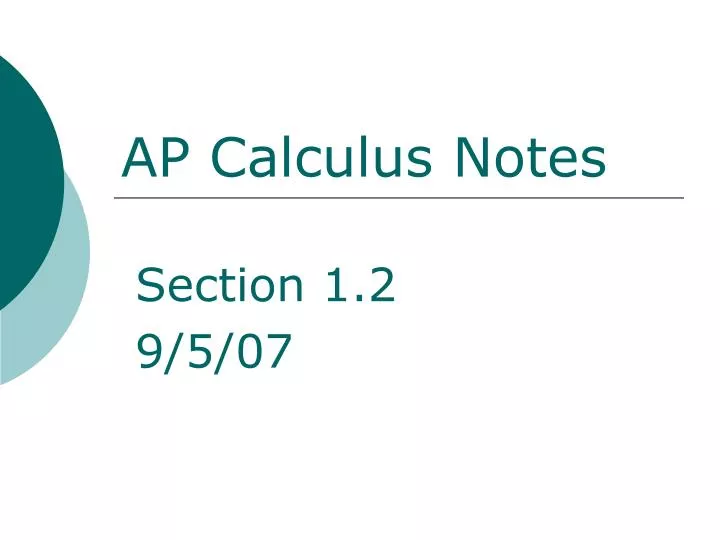 ap calculus notes