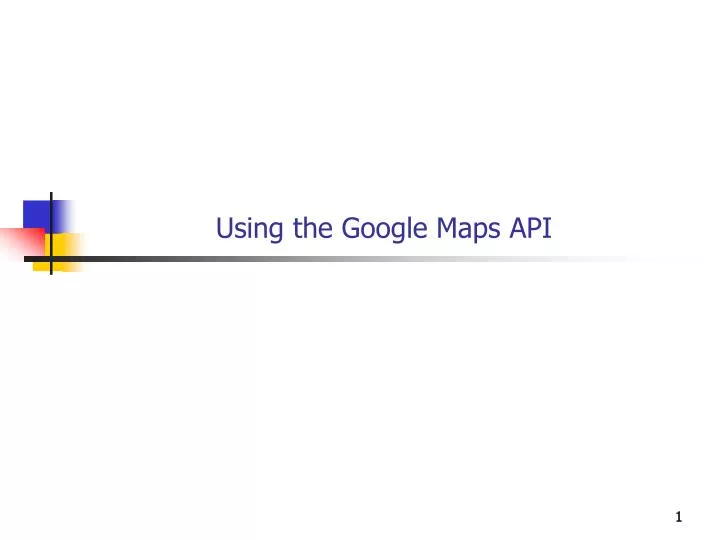 using the google maps api