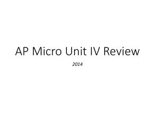 AP Micro Unit IV Review