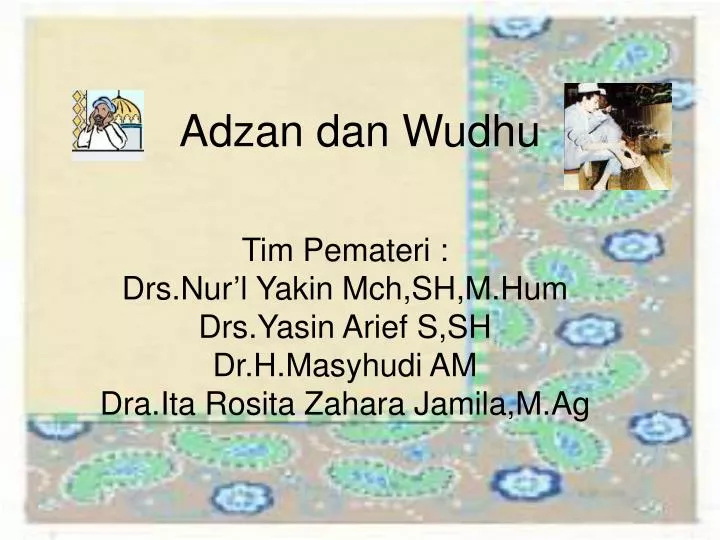 adzan dan wudhu
