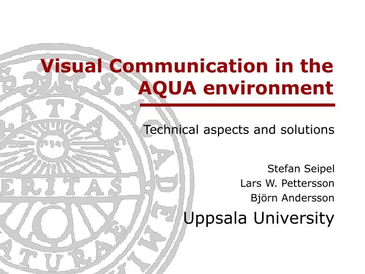 visual communication in the aqua environment