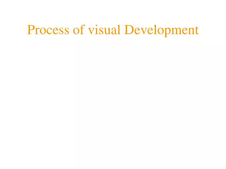 process of visual development