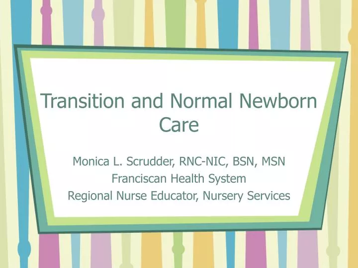 transition and normal newborn care