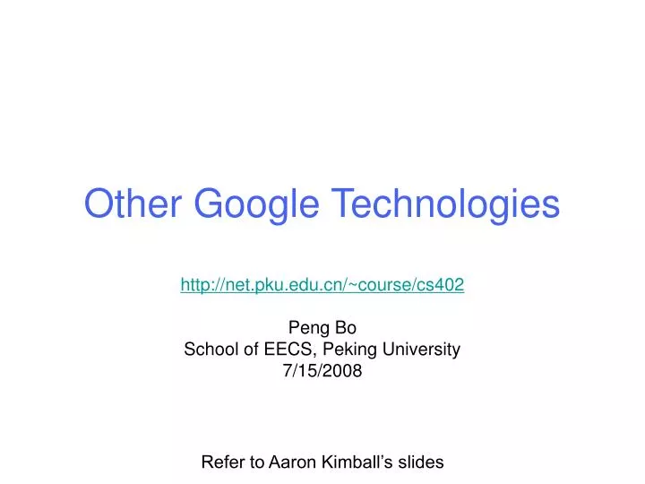 other google technologies