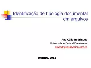 identifica o de tipologia documental em arquivos